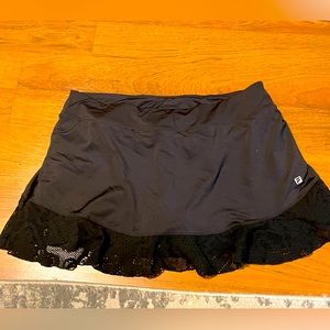 Womens black Fila tennis skirt, XL